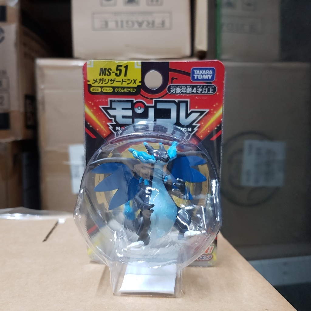 Takara Tomy Pokemon Moncolle – Figura Mega Charizard X, Altezza 6 Cm, Collezionabile Ufficiale