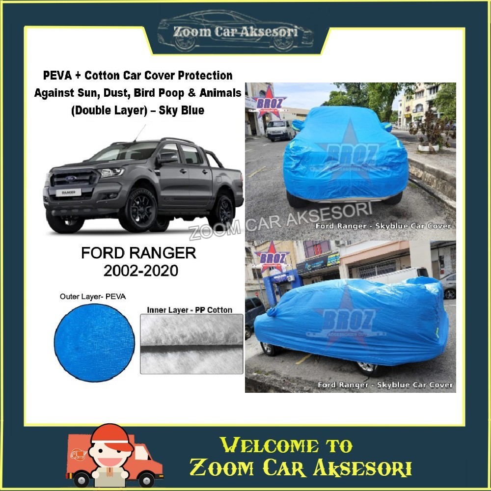 FORD RANGER 20022020 CAR COVER PEVA+Cotton High UV Protection Dust