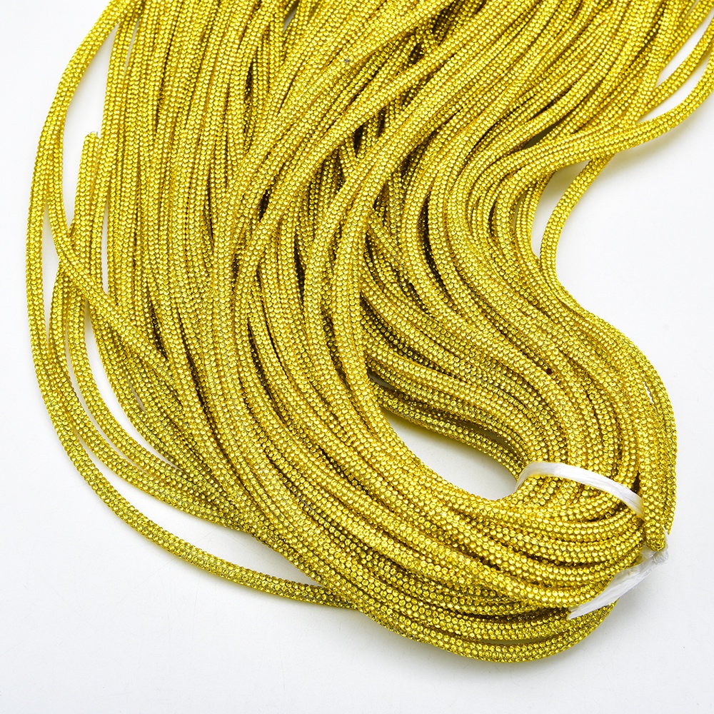 New 6mm Glass Crystal Cord Rhinestone Rope Applique Colorful Tube Trim ...
