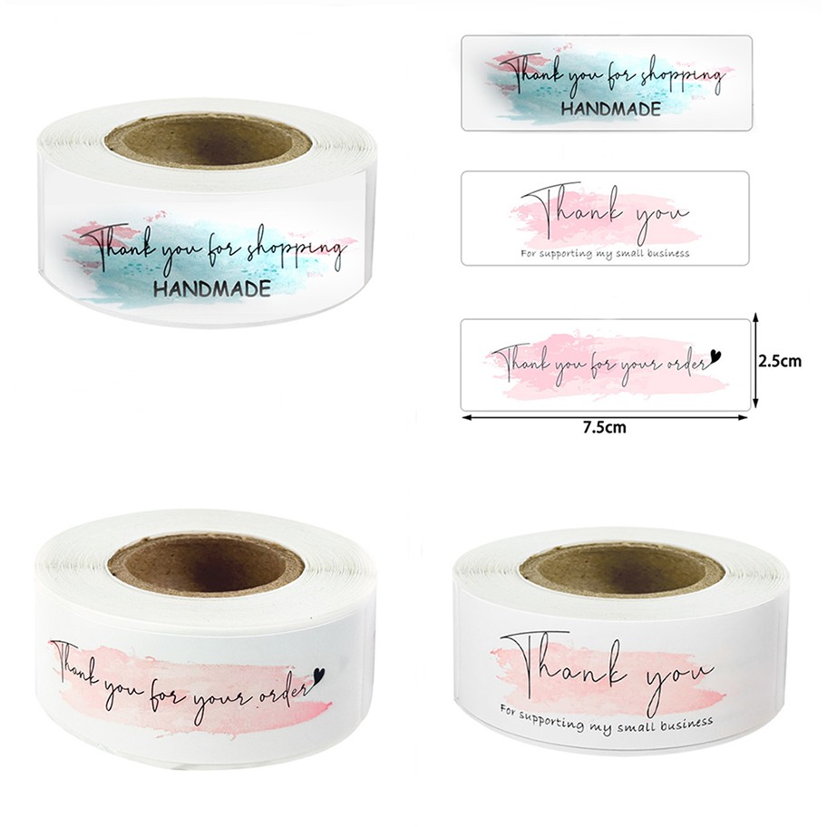 7.5cm 120pcs Appreciation Thank You Sticker Label 20 Styles For Gift ...