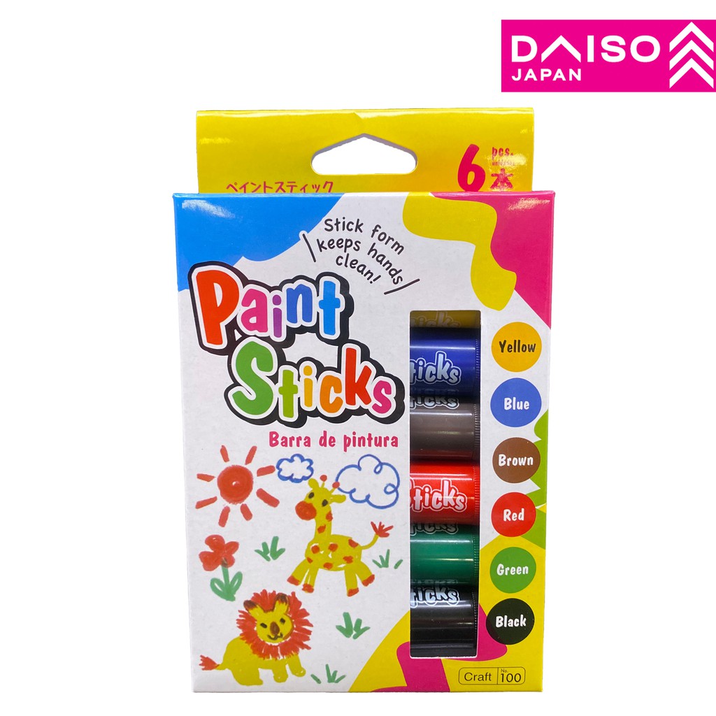 DAISO No100 Paint Sticks ( Basic Color ) 6 pcs Shopee Malaysia