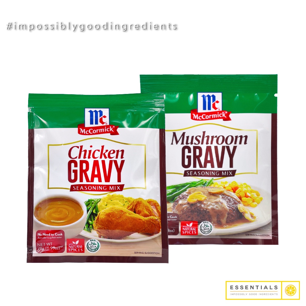 MCCORMICK Mushroom Gravy | Chicken Gravy Seasoning Mix [HALAL] | Shopee ...