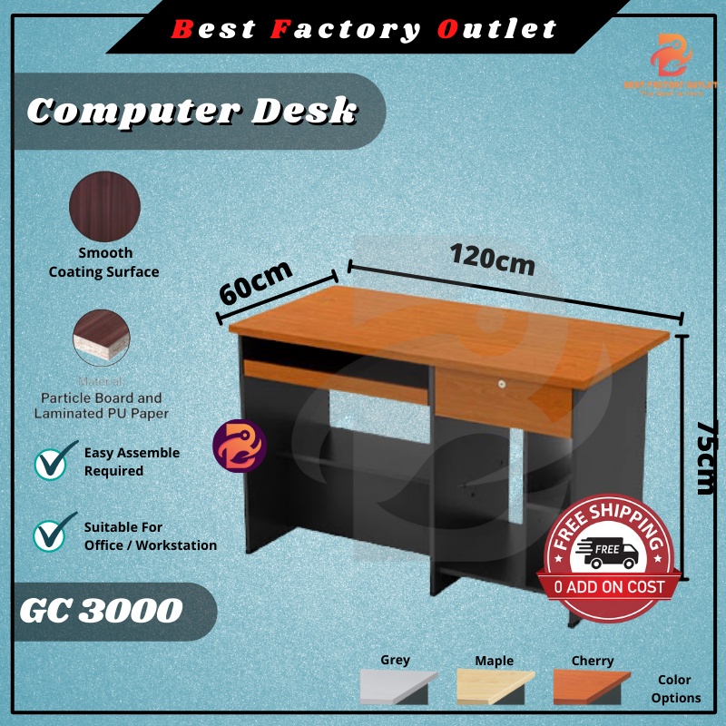 BFO GC3000 Computer Table / Meja Komputer / Office Table / Meja Belajar ...