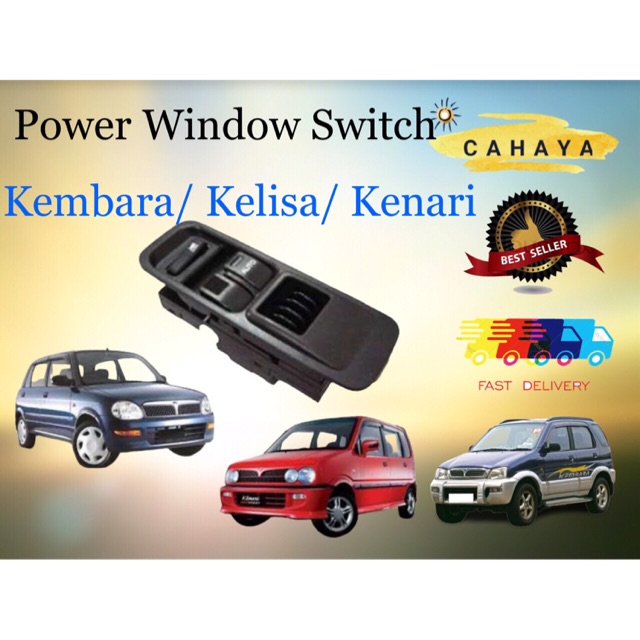 Perodua Kembara/ Kelisa/ Kenari Power Window Main/Single Switch (Auto