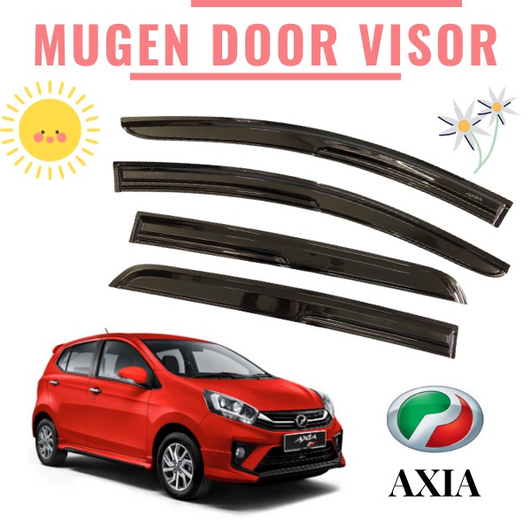 Perodua AXIA Mugen Air Press Window Door Visor Wind Deflector (1 set ...