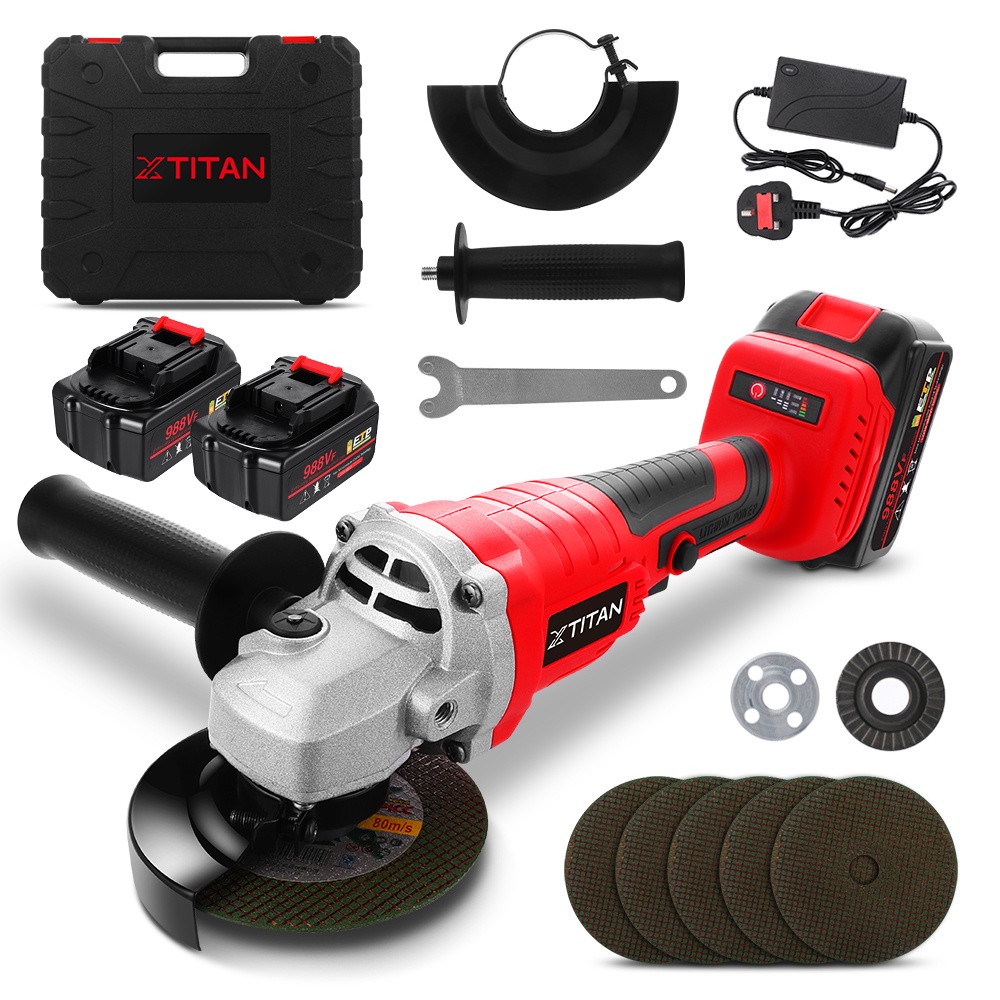 Xtitan 988vf 10000rmp Cordless Grinder Brushless 5saw Blade Electric Angle Grinder Cordless