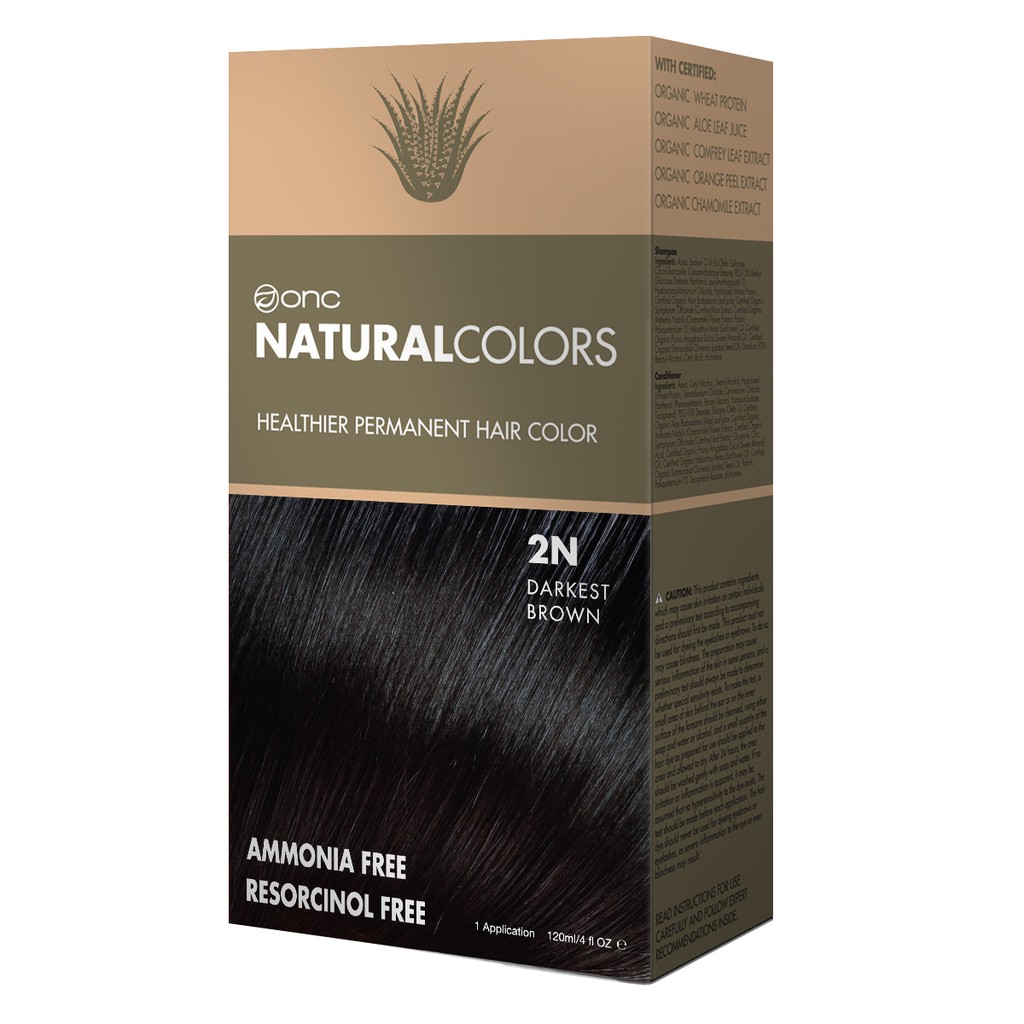 2N Darkest Brown Original ONC Organic Permanent hair color (Ammonia