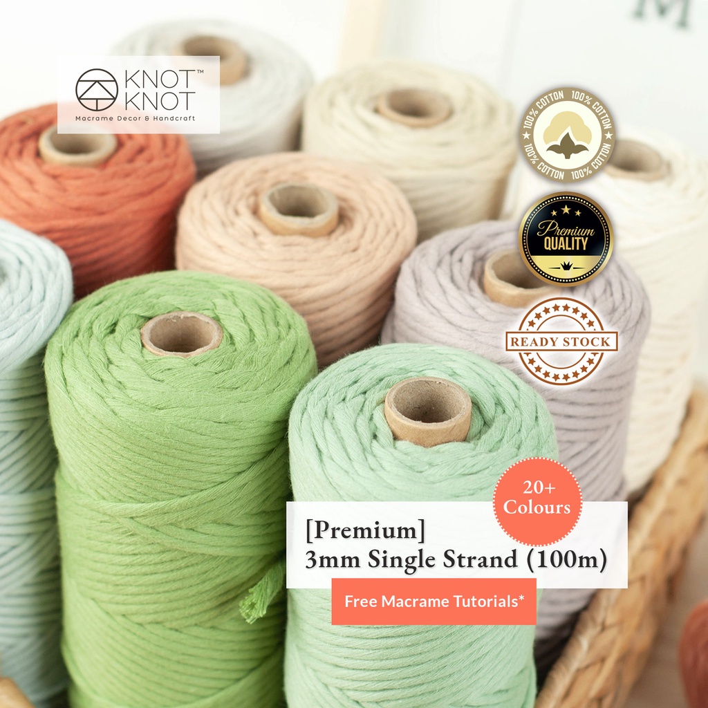 0.8mm Flat Waxed Thread (260m) Macrame DIY Handcraft