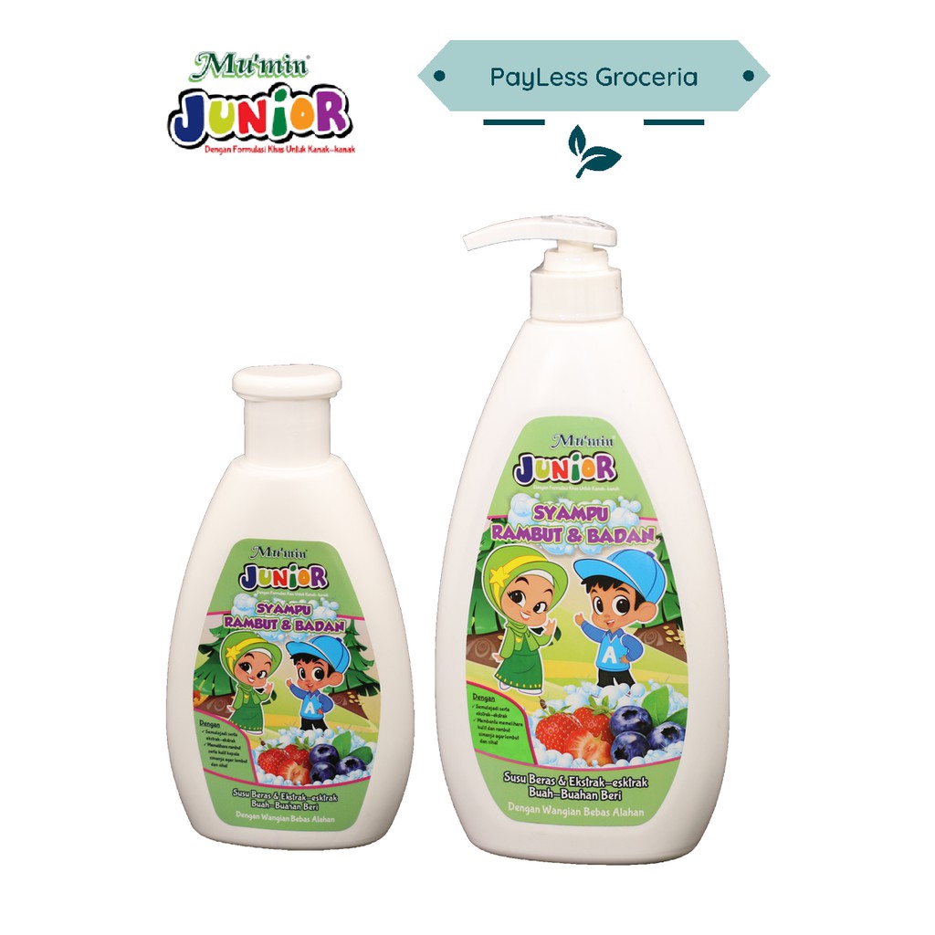 Mu'min Junior Syampu Rambut & Badan Buah-Buahan Beri 300ml / 750ml ...