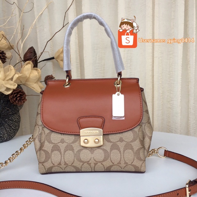 Coach Avary Crossbody In Signature Canvas F38070 Bag Women Brown