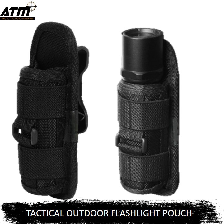 Tactical Outdoor Flashlight Pouch Rotatable 360 Degrees For Hunting ...