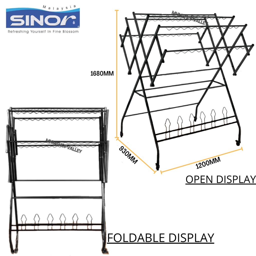SINOR BF-6250-B PREMIUM BLACK STAINLESS STEEL INDOOR / OUTDOOR FOLDABLE ...
