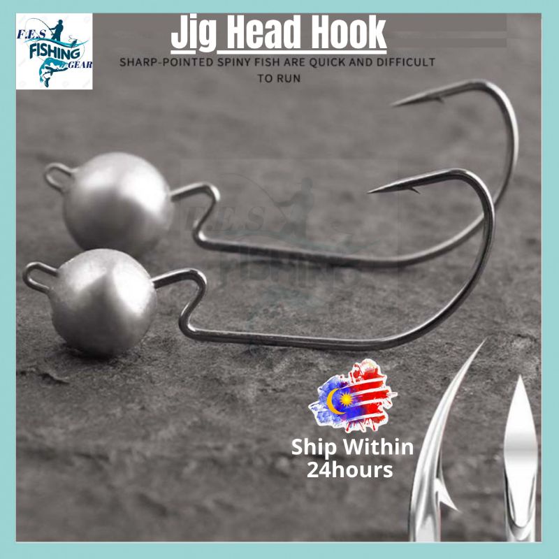 5pcs Jig Head fishhooks Wide Belly Fishhooks Soft Worm Bait 3.5g
