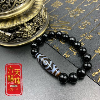 六福天珠6F Dzi 】欢喜佛新天珠（单颗新天珠/黑玛瑙手串） | Shopee