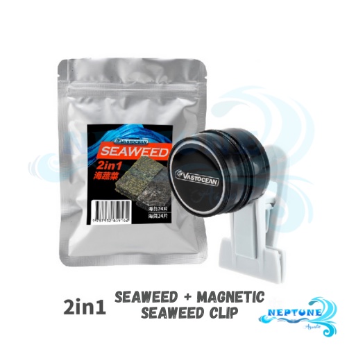 [Ready Stock] Vastocean Seaweed (Nori) & Clip for Saltwater Herbivore Fish Marine Fish