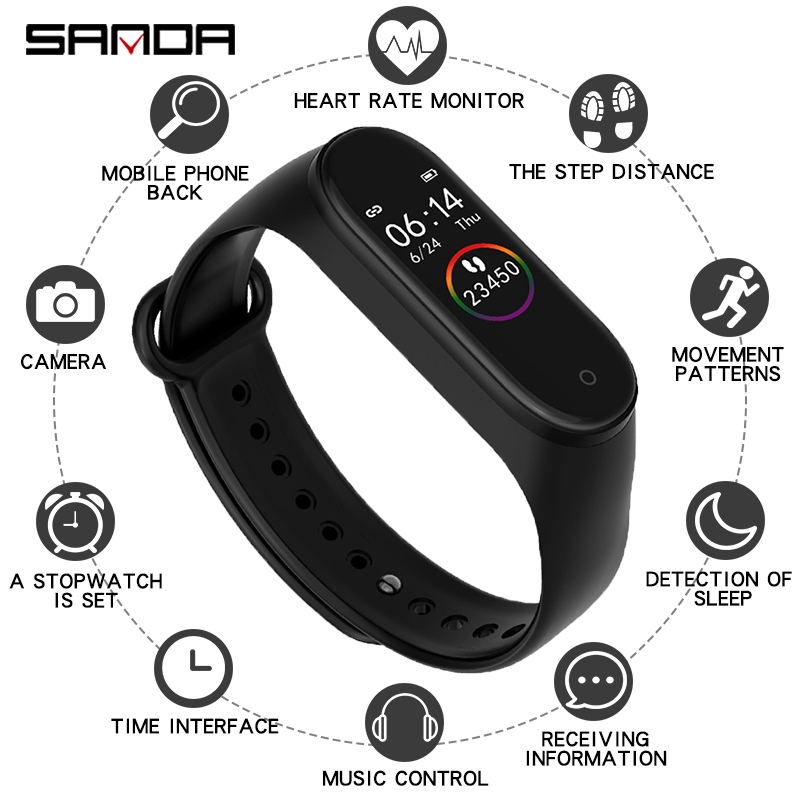 Sanda bluetooth smart deals watch for ios android