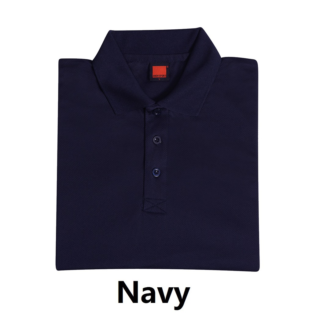 【Premium】Microfiber Plain Polo Shirt Collar NAVY QD0601/BLACK QD0602 ...