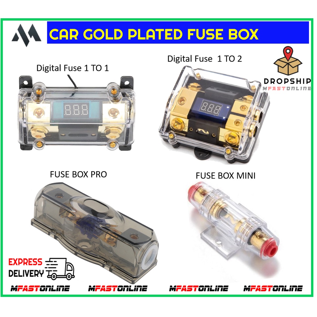 Fuse Holder 60A 100A Gold Plated Fuse Holder Car Audio Amplifier