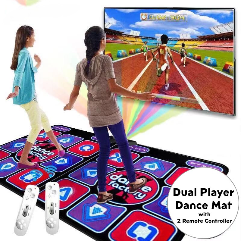 Dual Player Dance Mat TV Game Dancing Pads for Computer TV with 2