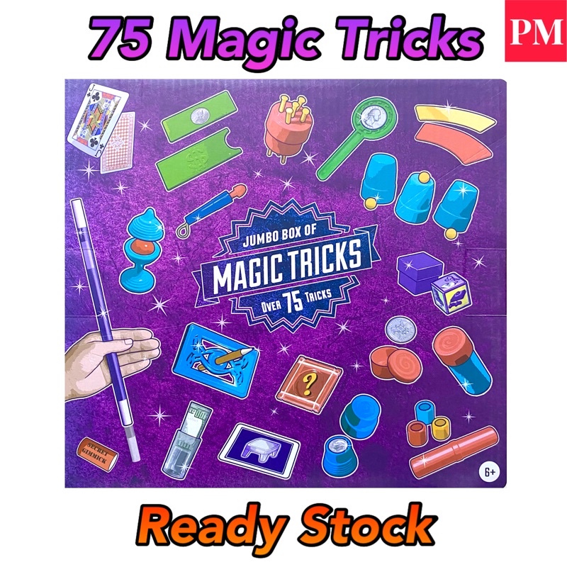 Jumbo Box Of Magic Tricks Set For Beginner Kid Magicians Toy Over 75