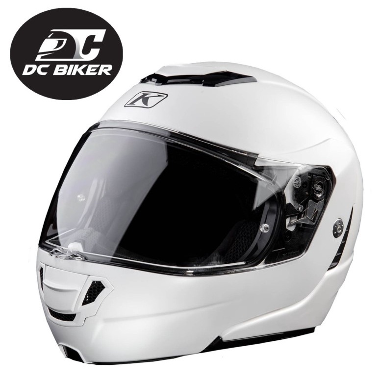 Klim TK1200 Carbon White Modular Helmet (Authorized Dealer