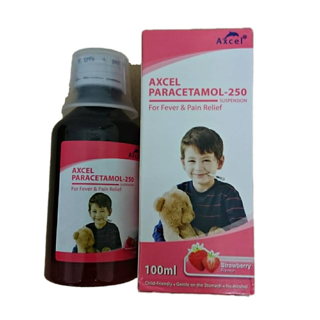 Axcel Paracetamol-250 Suspension 100ml (Strawberry flavour) | Shopee ...
