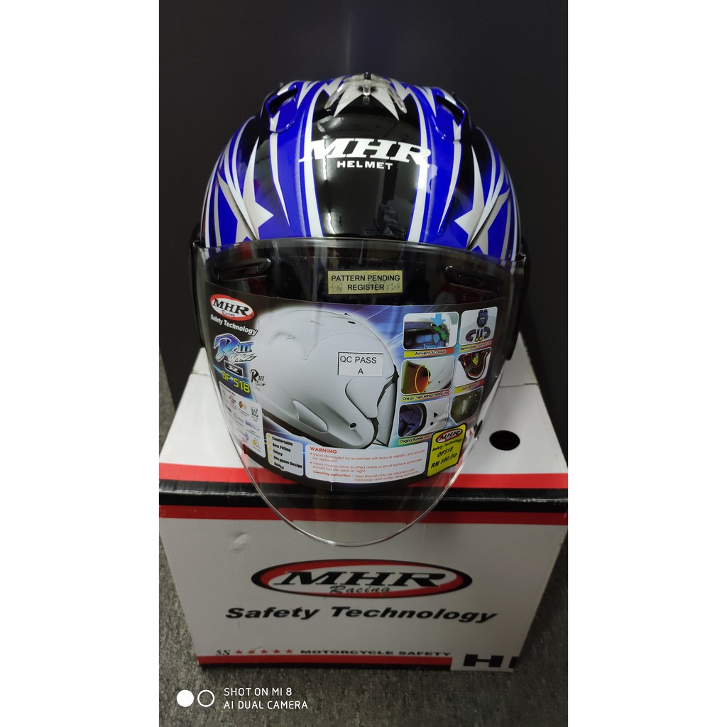 HELMET MHR -0F518 RIPTIDE (STELLA BLUE) | Shopee Malaysia