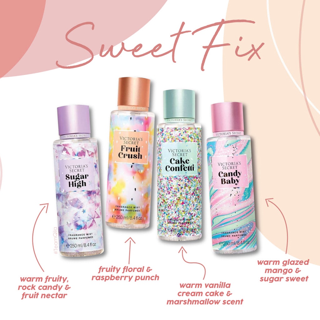 Original Rejected Victoria Secret SWEET Body Mist Perfume Fragrances 250ml