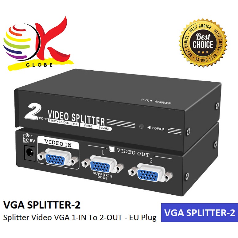 VGA SPLITTER CONVERTER ADAPTER 1 IN TO 2/4 OUT / VGA SWITCH 2 TO 4 IN ...