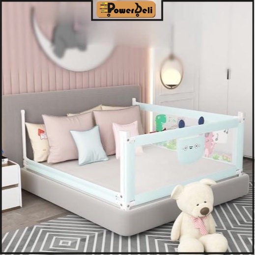 POWERBELI Lifting Baby Safety Bed Gate Guard Protection Bed Rail