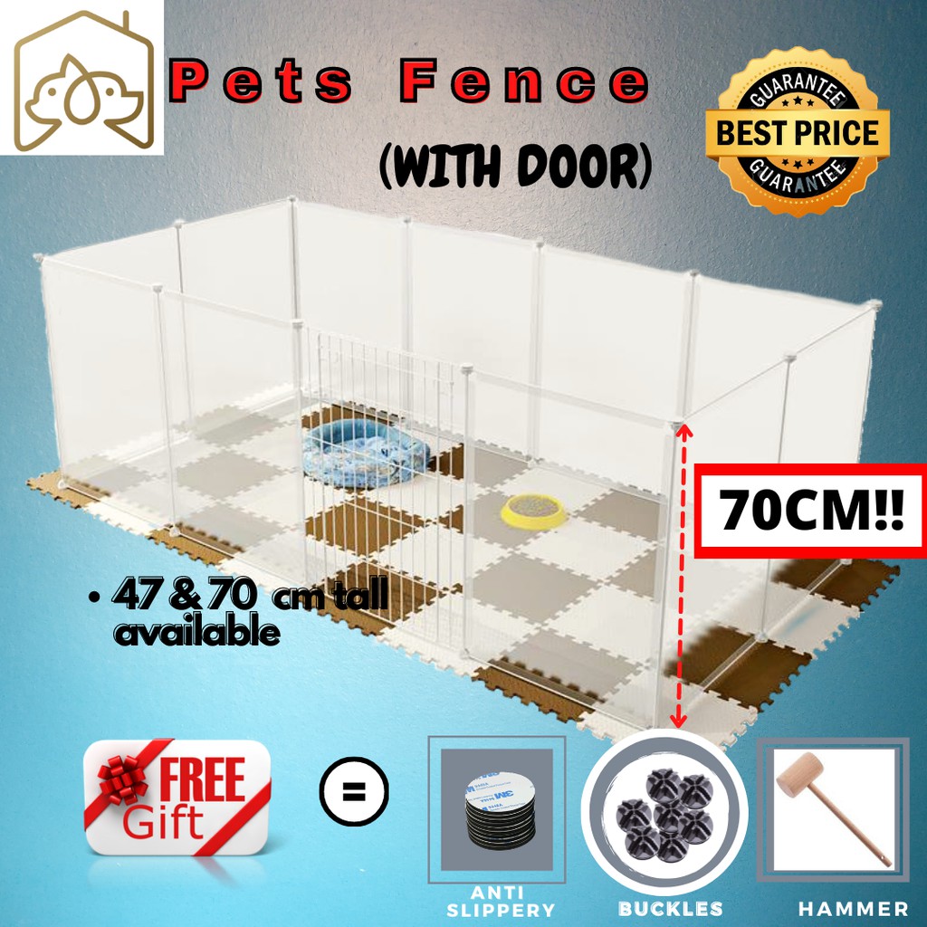 【COD】🔥𝑾𝒊𝒕𝒉 𝑫𝒐𝒐𝒓🔥𝟒𝟓𝐜𝐦/𝟕𝟎𝐜𝐦 Pet Fence Cat Fence Dog Fence Cage