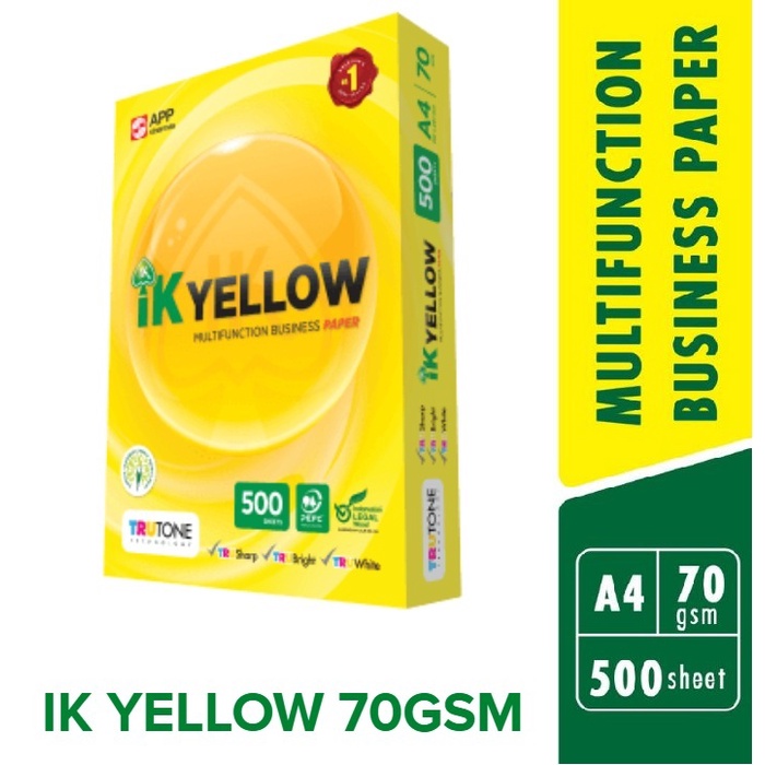 IK Yellow MultiFunction Business Paper 500’s A4 70g | Shopee Malaysia