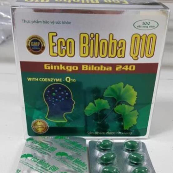 Eco Biloba Q10 Brain Tonic Brain Tablets (Ginkgo Biloba 240) Shopee