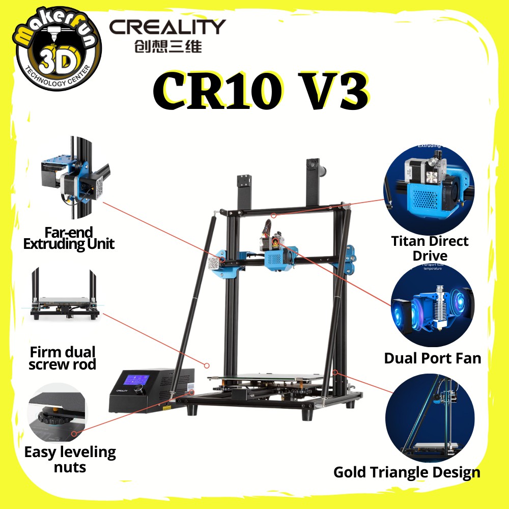 Creality CR-10 V3 3D Printer - Enhanced Titan Direct Drive