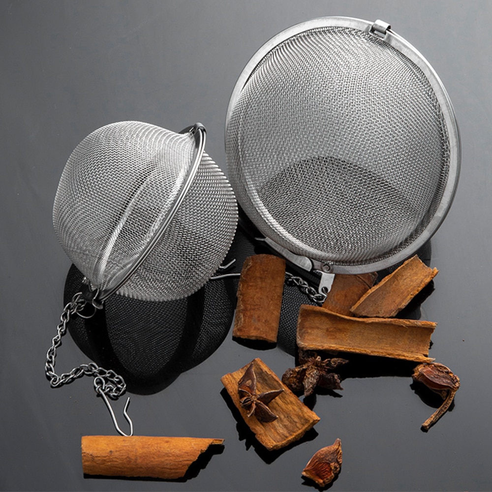 Stainless Steel Tea Infuser Sphere Locking Spice Tea Ball Strainer Mesh ...