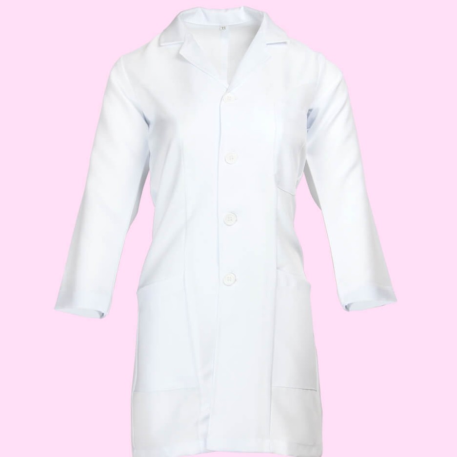 Lab Coat Long sleeve 𝙒𝙃𝙄𝙏𝙀 𝘾𝙊𝘼𝙏 UNISEX💯 HIGH QUALITY labcoat Shopee