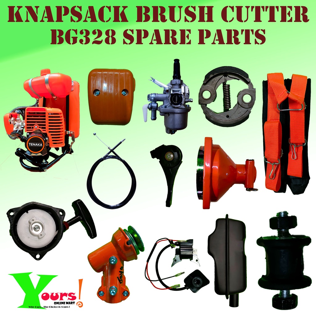 BG328 KNAPSACK ENGINE BRUSH CUTTER SPARE PARTS \ ALAT GANTI MESIN