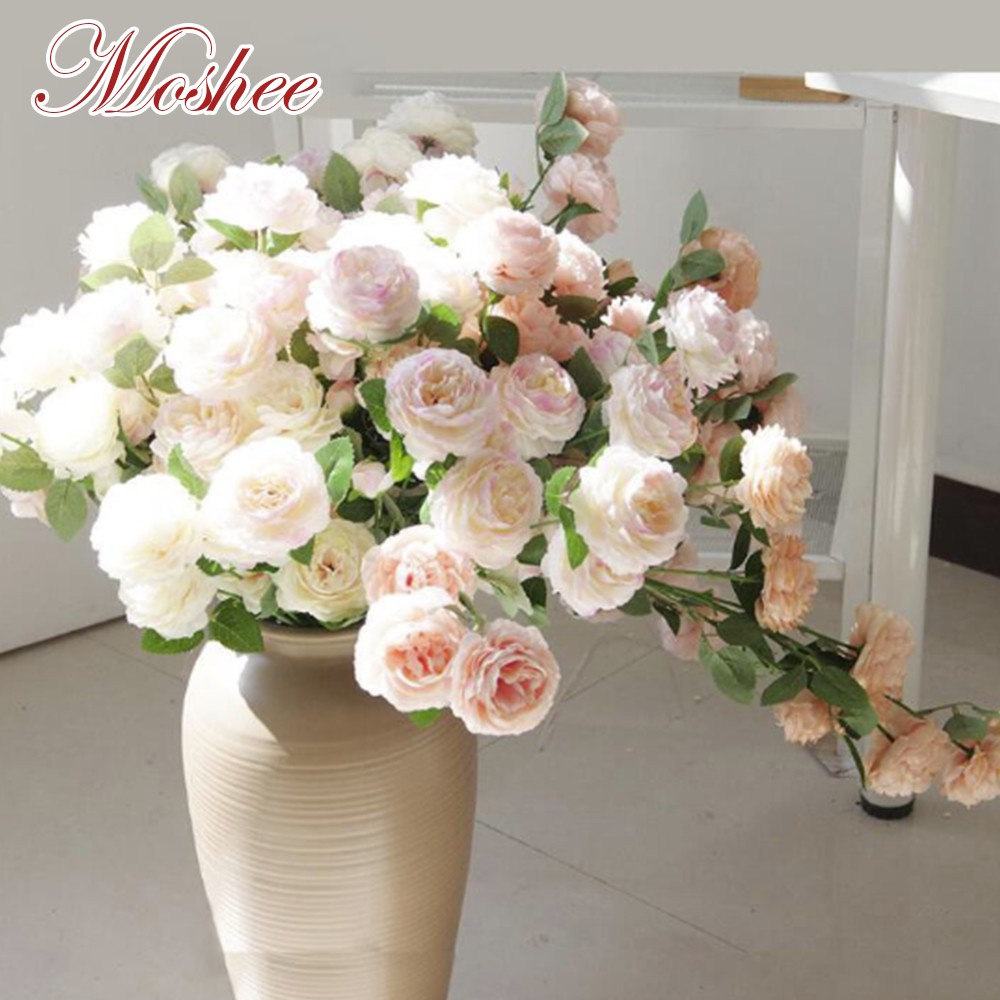 3 Head Artificial Peony Flower High Quality | Home/ Wedding Decoration ...