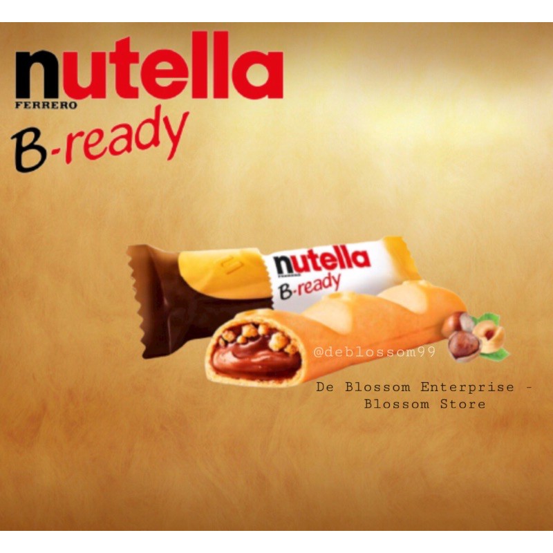 Nutella Ferrero B-ready Wafer Filled With Hazelnut Spread With Cocoa ...