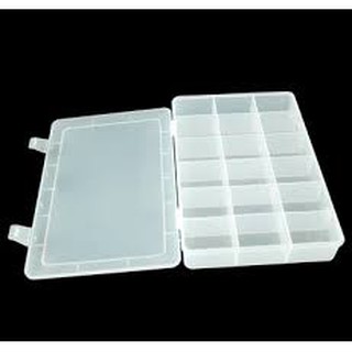 18 Compartments Multipurpose organizer Box Plastic storage box 透明塑料收纳盒Kotak  penyimpanan plastik 18 petak