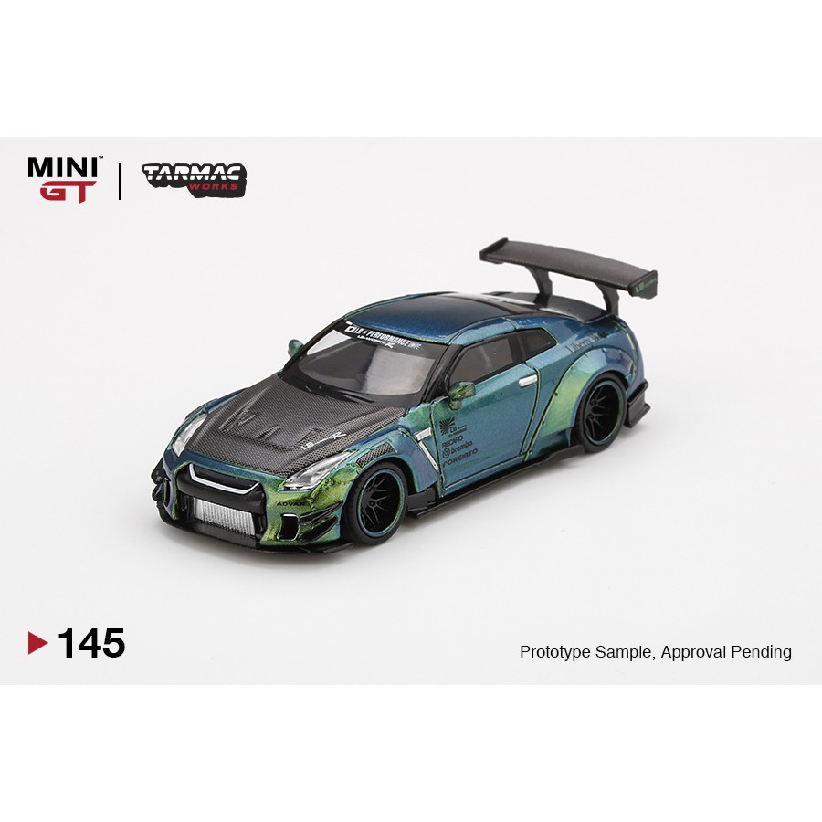 MINI GT x TARMAC WORKS 1:64 LB WORKS Nissan GT-R R35 Magic Green