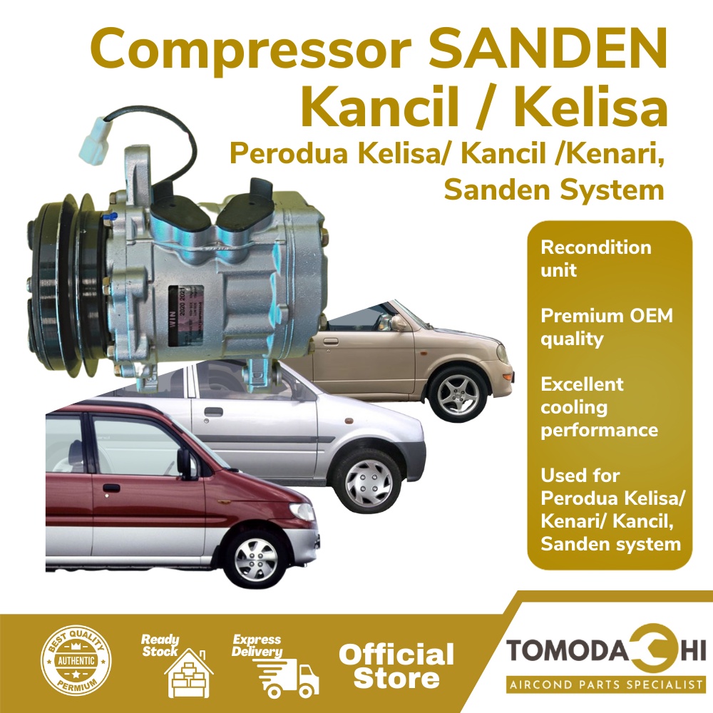 TOMODACHI Compressor Aircond Perodua Kancil Kelisa Kenari SANDEN System ...