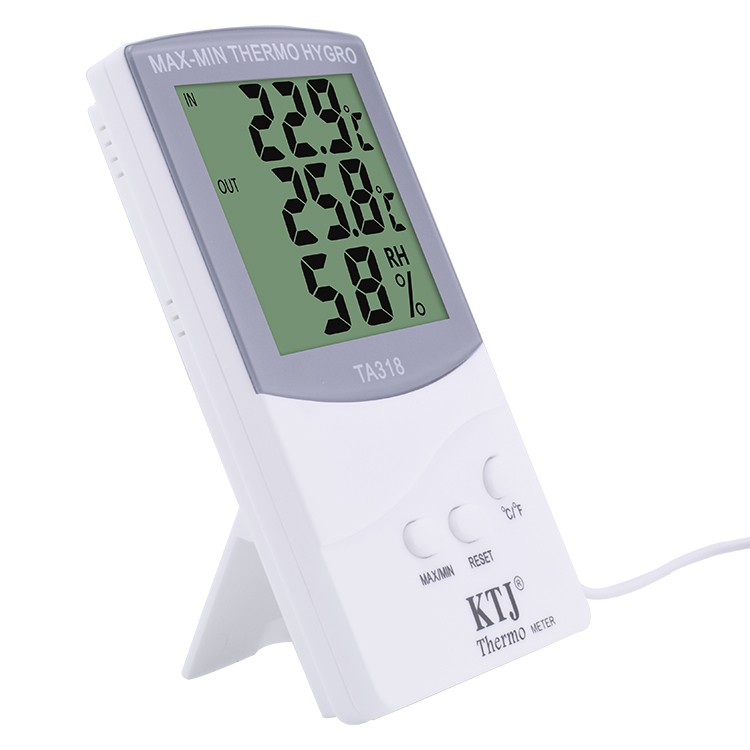KTJ TA318 Indoor Outdoor Thermometer with Hygrometer