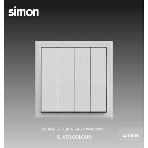 Simon E3 Series (Silver color) Switches Socket 13A Sockets Offer