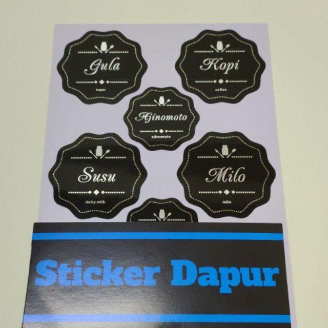 Sticker Dapur Kitchen Label Sticker Kalis Air 75 Pcs Shopee Malaysia 2544