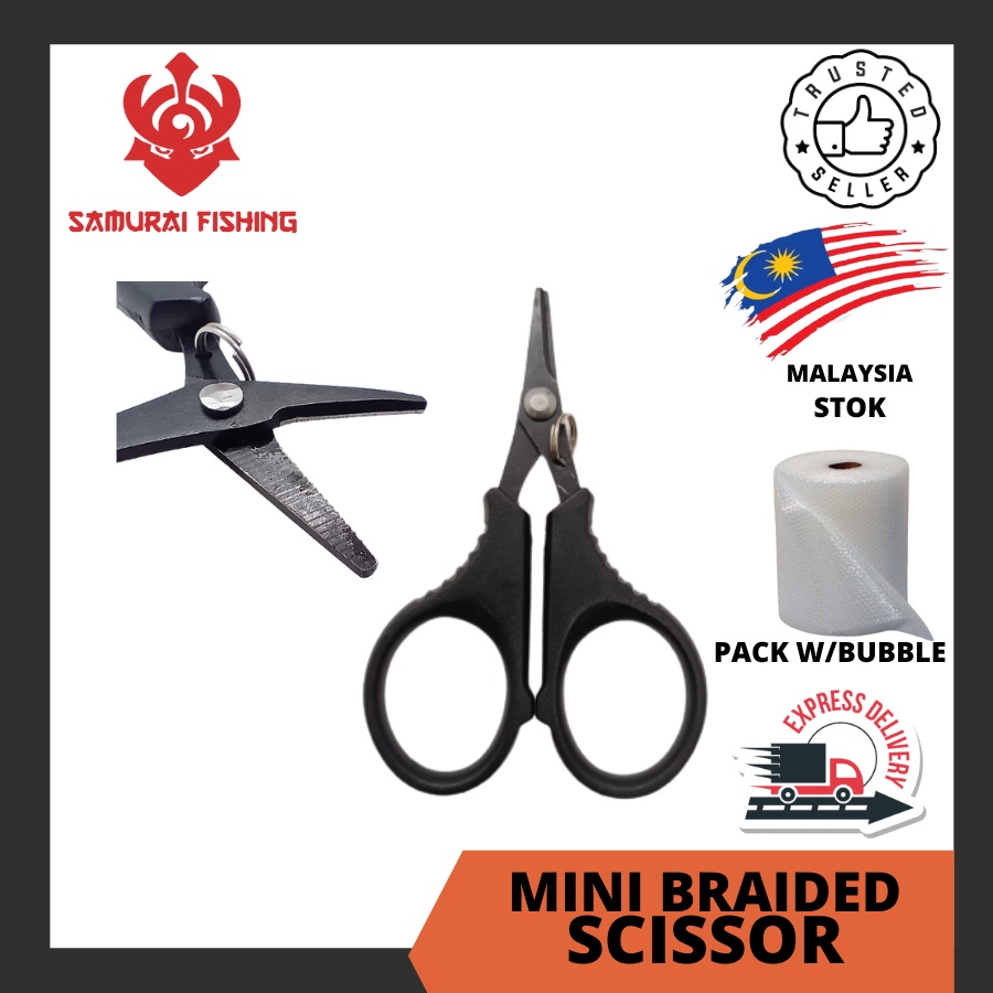 SAMURAI BRANDED Mini Braid Scissor 10cm Length Fishing Line Scissor