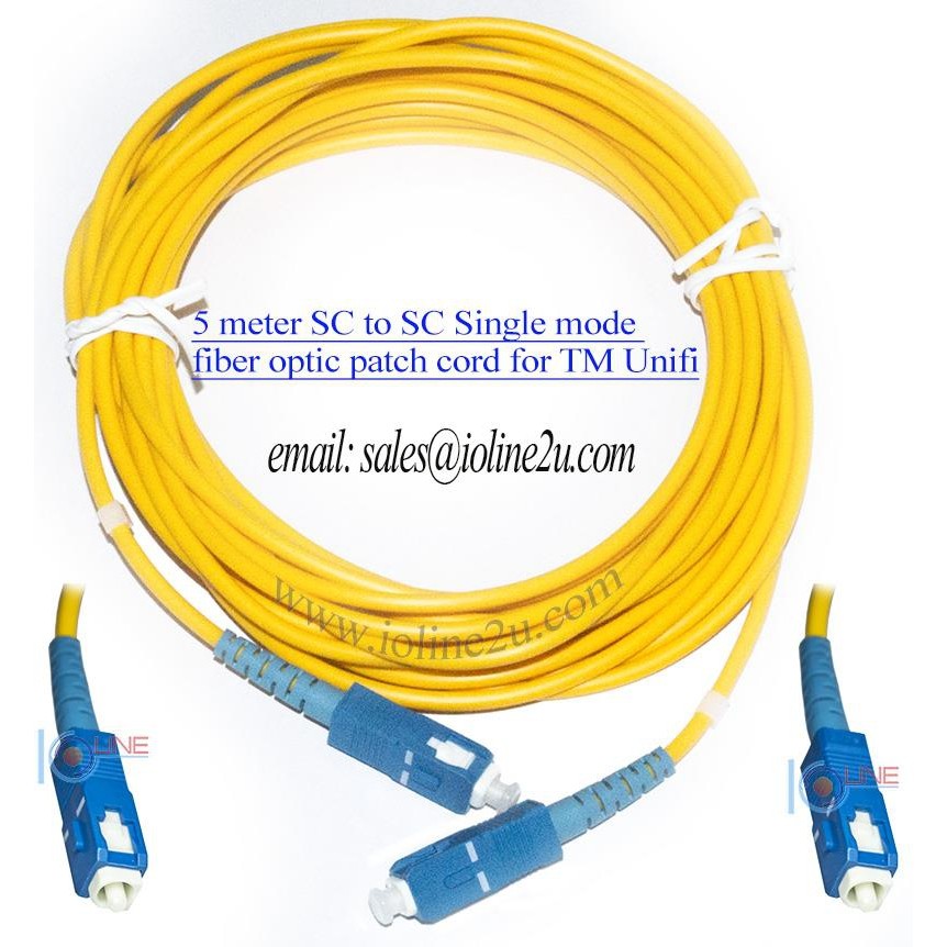 5m SCSC SM Single Mode fiber optic cable patch cord for FTTH Unifi