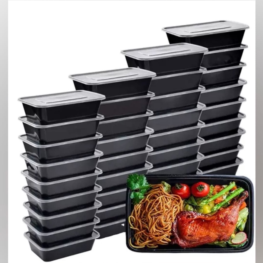 RENEQ RECTANGLE MICROWAVE CONTAINER DISPOSABLE PP PLASTIC FOOD WITH LID ...
