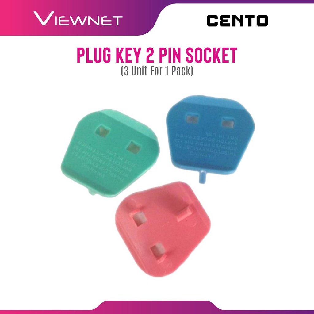 Cento MultiColour Plastic Safety Plug Key 2 Pin Converter (3pcs) Shopee Malaysia