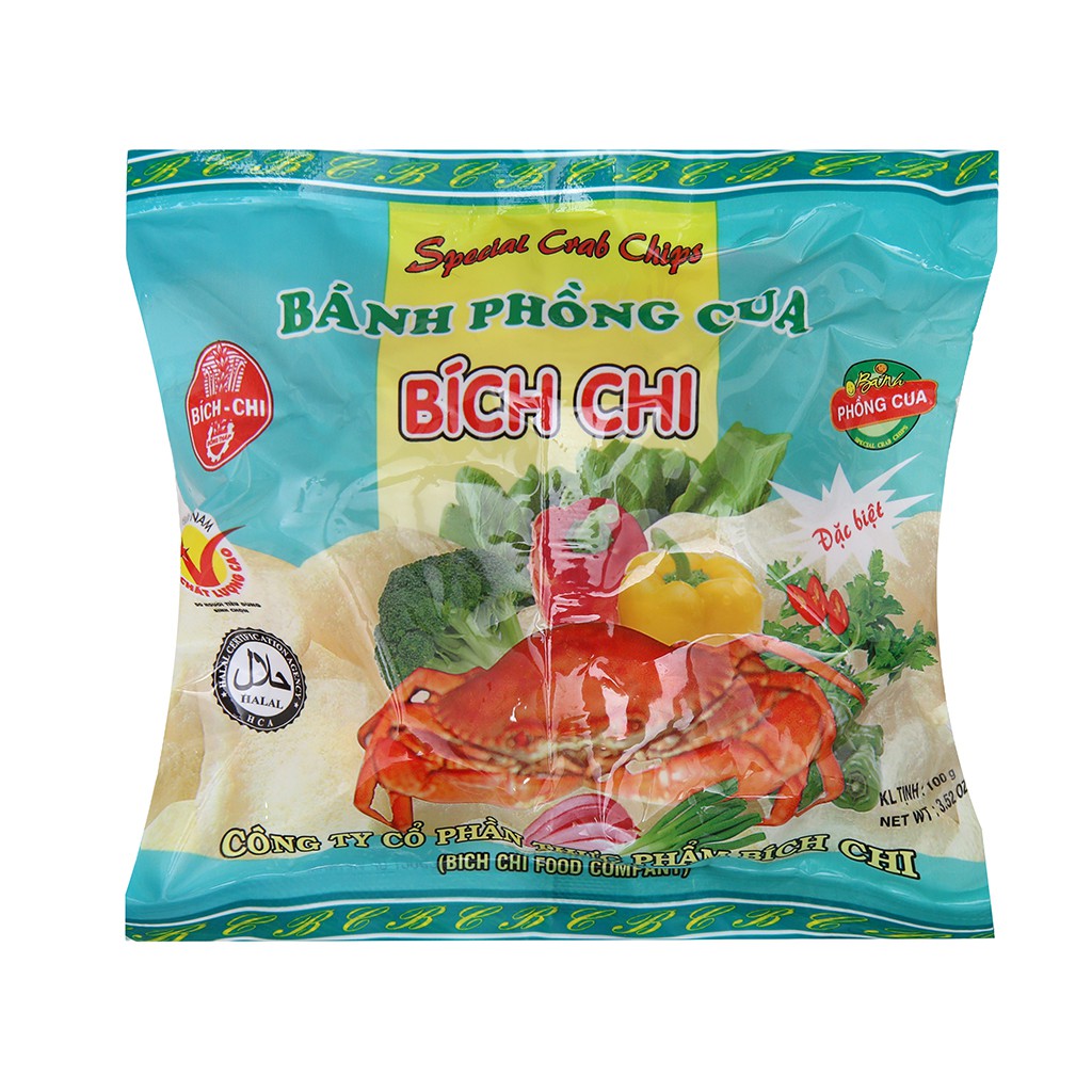 Bich Chi specialty shrimp, crab, squid, brown rice crackers 100g ...
